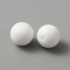 Perles de silicone rondes de qualité alimentaire écologiques&nbsp;SIL-WH0012-037B