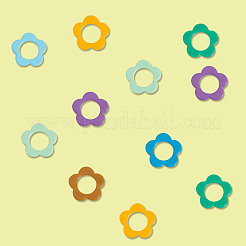 64шт 8-х цветный пластиковый инструмент для вязания&nbsp;DIY-CP0012-74B