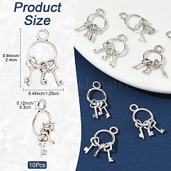 10 pz ciondoli in lega di zinco in stile tibetano&nbsp;TIBEP-YW0002-19