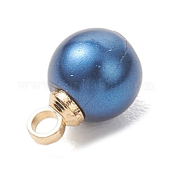 Круглые подвески из перламутрового стекла с латунными креплениями&nbsp;PALLOY-JF04897