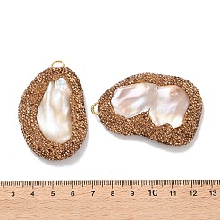 Стойка покрытие латунь топаз стразы большие подвески KK-K362-09G