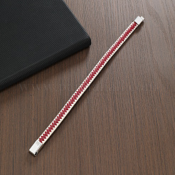 Искусственная кожа шнур плетеные браслеты&nbsp;FS-WGFB3DB-01