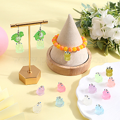 28шт 7 цвета светящиеся полупрозрачные подвески из смолы&nbsp;RESI-SC0002-88