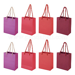 8 sac cadeau rectangulaire en papier bicolore avec poignées&nbsp;CARB-TA0001-18A