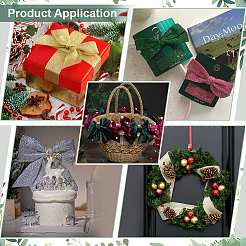 15 ярд двухцветной блестящей полиэстеровой проволочной ленты&nbsp;OCOR-PH0005-62