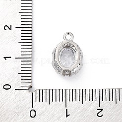 Латунные микропаве прозрачные подвески с фианитом&nbsp;KK-Z084-09P-01