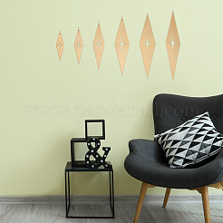 6 pieza de rombo de hierro con estrella para montar en la pared&nbsp;DIY-WH0678-94B
