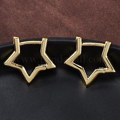 Латунные английском замке Серьги-кольца&nbsp;LS-EJEW-F245-03G