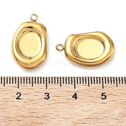 Оправы для подвесок из нержавеющей стали 304 в виде кабошонов&nbsp;STAS-C167-07A-G