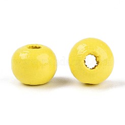 Круглые бусины из натурального дерева схима&nbsp;WOOD-A018-6mm-04