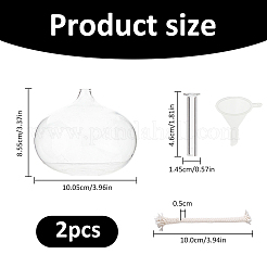 Portacandele in vetro trasparente con stoppino&nbsp;DIY-WH0308-996B