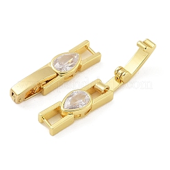 Messing Mikro pflastern Zirkonia-Verschlüsse für Uhr&nbsp;KK-A234-016G-03
