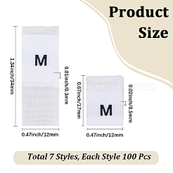 700 etiqueta de talla de ropa de poliéster&nbsp;DIY-CY0003-92B