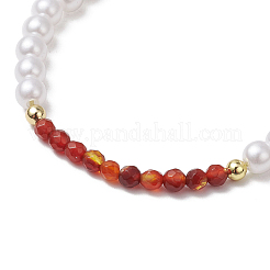 4шт. регулируемые плетеные браслеты из натурального агата&nbsp;BJEW-JB11669