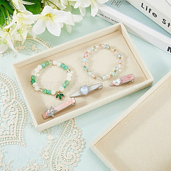 Прямоугольные деревянные подставки для ювелирных украшений&nbsp;AJEW-WH20054-062K-01