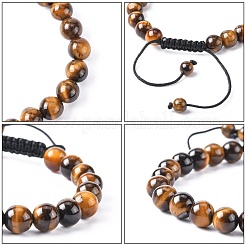 Регулируемые нейлоновые шнур плетеный браслеты из бисера&nbsp;BJEW-F308-55E