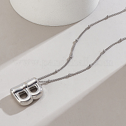 1 шт. латунная цепочка с подвесками в виде букв из сплава&nbsp;NJEW-LP0001-41B-P