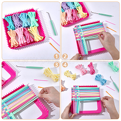 Máquina trenzadora de cordón elástico de plástico cuadrado de 1 pieza&nbsp;DIY-WR0005-63