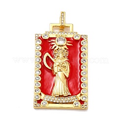 Латунные микропаве прозрачные подвески с фианитом&nbsp;ZIRC-A021-06G