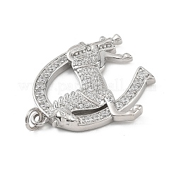 Messing micro pave klare zirkonia anhänger&nbsp;KK-B177-05E-P