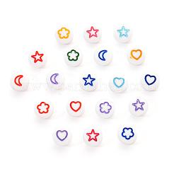 Белые непрозрачные акриловые бусины&nbsp;MACR-YW0001-19E