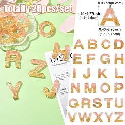 26pcs 26 Arten transparente Epoxidharz-Anhänger&nbsp;CRES-YW0002-28G