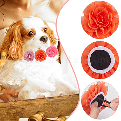 8 шт. 8-х цветные аксессуары для цветочного орнамента из полиэстера&nbsp;DIY-GF0010-64B