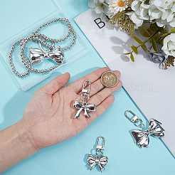 5 шт. 5 стиля пластиковых подвесных украшений в виде банта&nbsp;KEYC-BBC0001-14