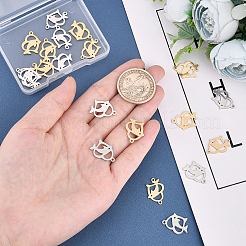 24 шт. 4 полых подвески из нержавеющей стали 201&nbsp;STAS-UN0029-99