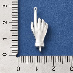 Подвески-фигурки для соединения ладоней с микропаве из прозрачного кубического циркония из латуни&nbsp;KK-C072-13S