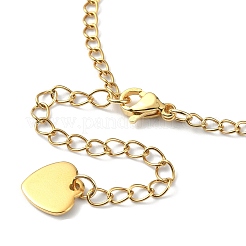 Pulsera con dije de esmalte de aleación de corazón con palabra amor&nbsp;BJEW-JB09557