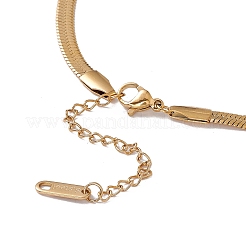 Collier pendentif en turquoise synthétique avec chaînes à chevrons en acier inoxydable 304&nbsp;NJEW-P269-06A-G