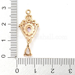 Goldenen Messing Mikro ebnen Zirkonia Anhänger&nbsp;KK-K350-02G-02