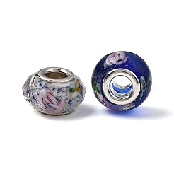 Perlen Rondelle gemischten Stil handgemachten lampwork european großes Loch&nbsp;LPDL-R007