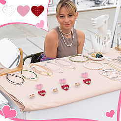 36шт. 3-х цветная акриловая демонстрационная доска для сережек&nbsp;EDIS-PH0001-96