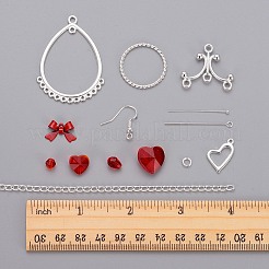 Fabrication de boucles d'oreilles bricolage saint valentin&nbsp;DIY-JP0003-60S
