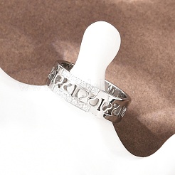 Женские кольца из нержавеющей стали 304 с микропаве из кубических цирконий&nbsp;RJEW-K315-02P