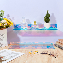 4 прямоугольная акриловая плавающая книжная полка&nbsp;AJEW-TN0001-03