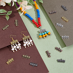 125 pièces 5 liens de composants de lustre en alliage de style tibétain de style&nbsp;FIND-PH0025-32