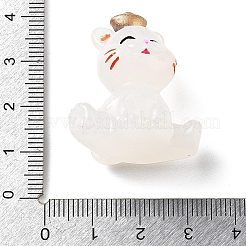 Décorations d'affichage de chat porte-bonheur en résine lumineuse&nbsp;DJEW-P020-01D