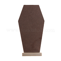 Cartelli per lavagna con bara di Halloween con base in legno&nbsp;DARK-PW0001-046