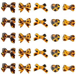 30 шт. 5 вида прозрачных акриловых бусин с принтом&nbsp;TACR-YW0003-46