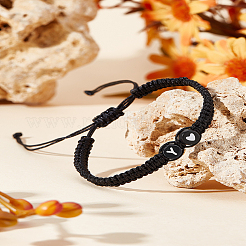 1 Stück verstellbare geflochtene Armbänder aus Nylonschnur für Damen und Herren&nbsp;BJEW-LP0001-31A-Y