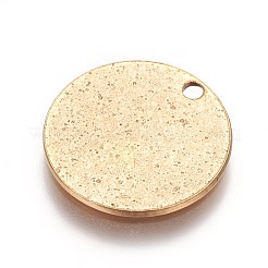 Pendentifs texturés en acier inoxydable 304 avec placage ionique (IP)&nbsp;X-STAS-I098-01-15mm-G