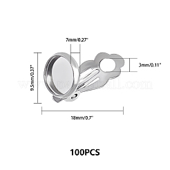 Accesorios para pendientes con clip de acero inoxidable 304 que no se deslustran&nbsp;LS-STAS-S079-81A