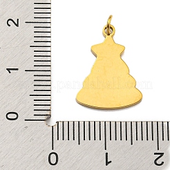 Weihnachtsthema Ionenbeschichtung (IP) 304 Edelstahlanhänger&nbsp;STAS-O005-01F-G