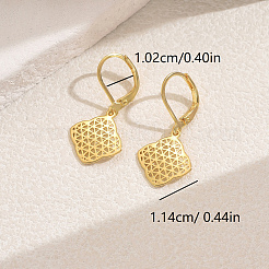 Полые серьги с застежкой-рычагом из латуни&nbsp;VF9446-1