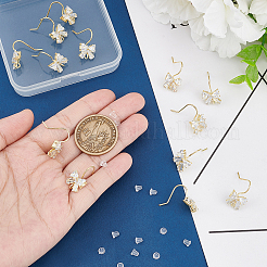 18 шт. латунные крючки для сережек из прозрачного кубического циркония&nbsp;EJEW-CA0001-03