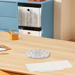 1 Stück transparenter Plastikperlenbehälter mit Blumenmotiv&nbsp;CON-LP0001-29