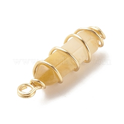 Natürliche Topas-Jade-Doppelend-Spitzenanhänger&nbsp;PALLOY-JF01685-04